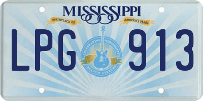 MS license plate LPG913