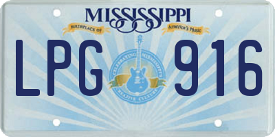 MS license plate LPG916