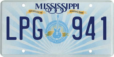 MS license plate LPG941