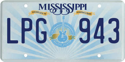 MS license plate LPG943