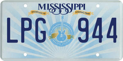 MS license plate LPG944