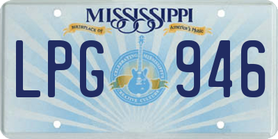 MS license plate LPG946
