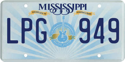 MS license plate LPG949