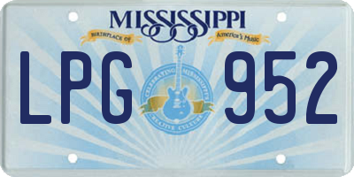 MS license plate LPG952