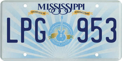 MS license plate LPG953