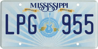 MS license plate LPG955