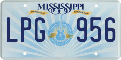 MS license plate LPG956