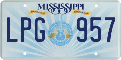 MS license plate LPG957