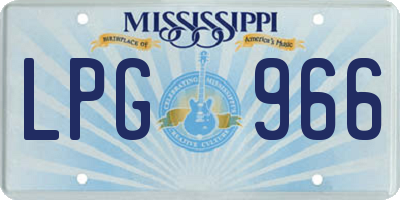 MS license plate LPG966