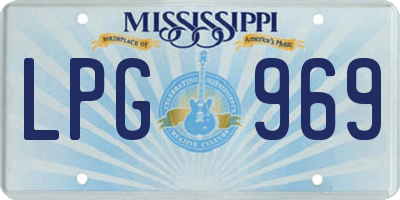 MS license plate LPG969