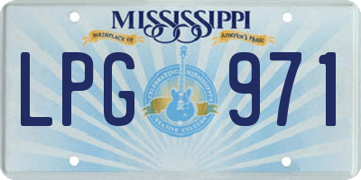 MS license plate LPG971