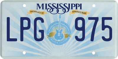 MS license plate LPG975