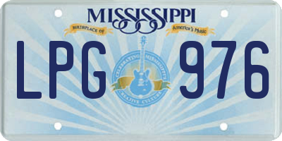 MS license plate LPG976