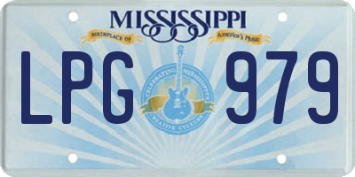 MS license plate LPG979