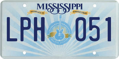 MS license plate LPH051