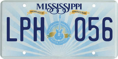 MS license plate LPH056