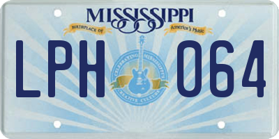 MS license plate LPH064