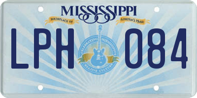 MS license plate LPH084