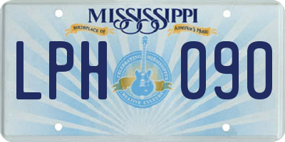 MS license plate LPH090