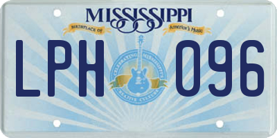 MS license plate LPH096