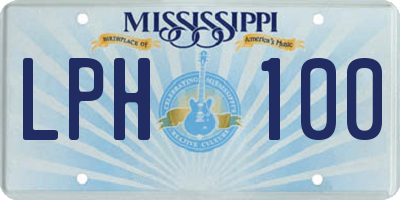 MS license plate LPH100