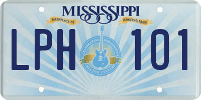 MS license plate LPH101
