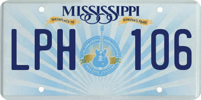 MS license plate LPH106