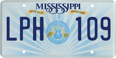 MS license plate LPH109