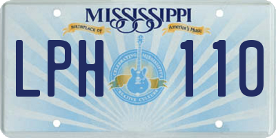 MS license plate LPH110
