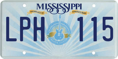 MS license plate LPH115
