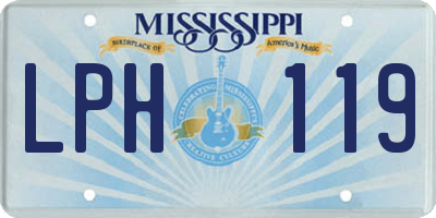MS license plate LPH119