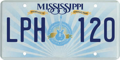 MS license plate LPH120