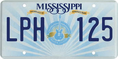 MS license plate LPH125