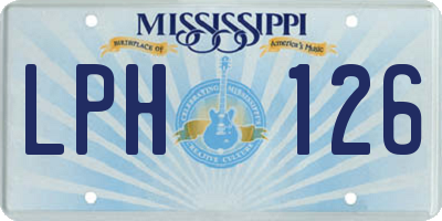 MS license plate LPH126