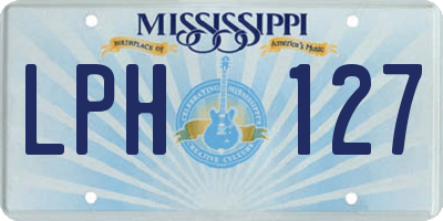 MS license plate LPH127