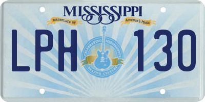 MS license plate LPH130