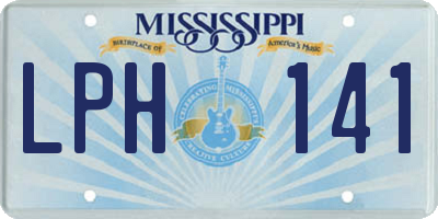 MS license plate LPH141
