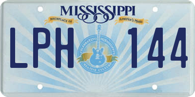 MS license plate LPH144