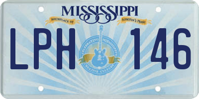 MS license plate LPH146