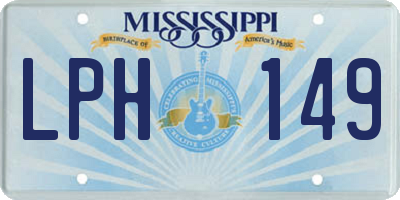 MS license plate LPH149