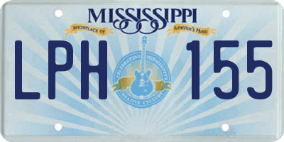 MS license plate LPH155