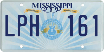 MS license plate LPH161