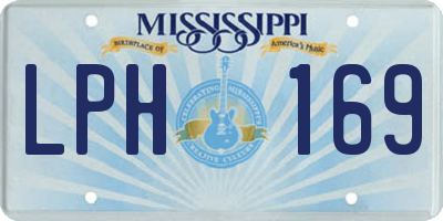MS license plate LPH169