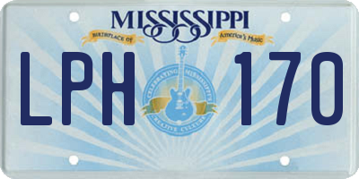 MS license plate LPH170