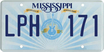 MS license plate LPH171