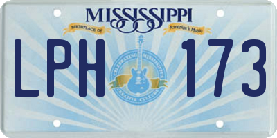 MS license plate LPH173