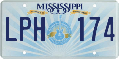 MS license plate LPH174