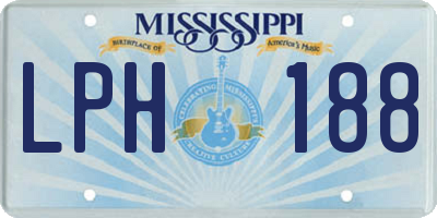 MS license plate LPH188