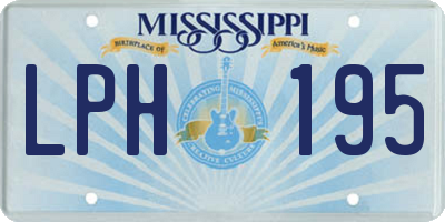 MS license plate LPH195