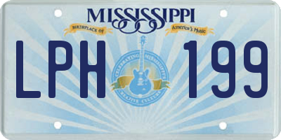 MS license plate LPH199